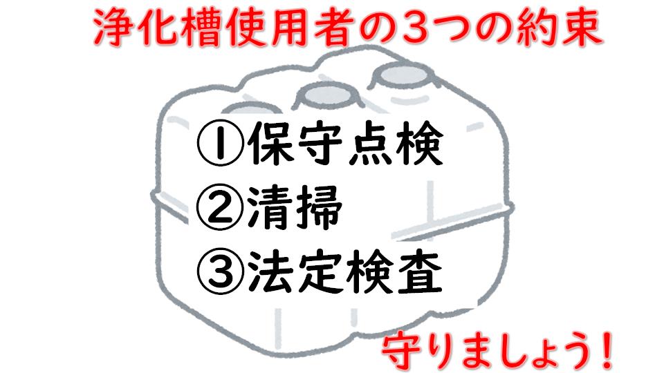 浄化槽使用者の3つの約束 浄化槽使用者の3つの約束