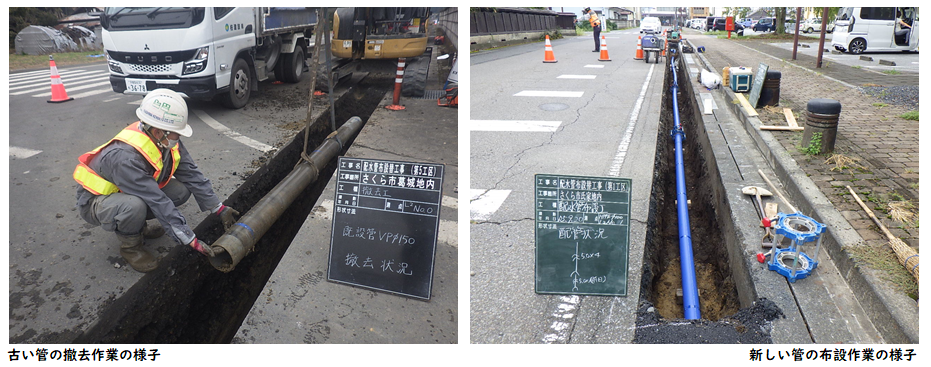 布設替の様子キャプチャ 布設替の様子キャプチャ