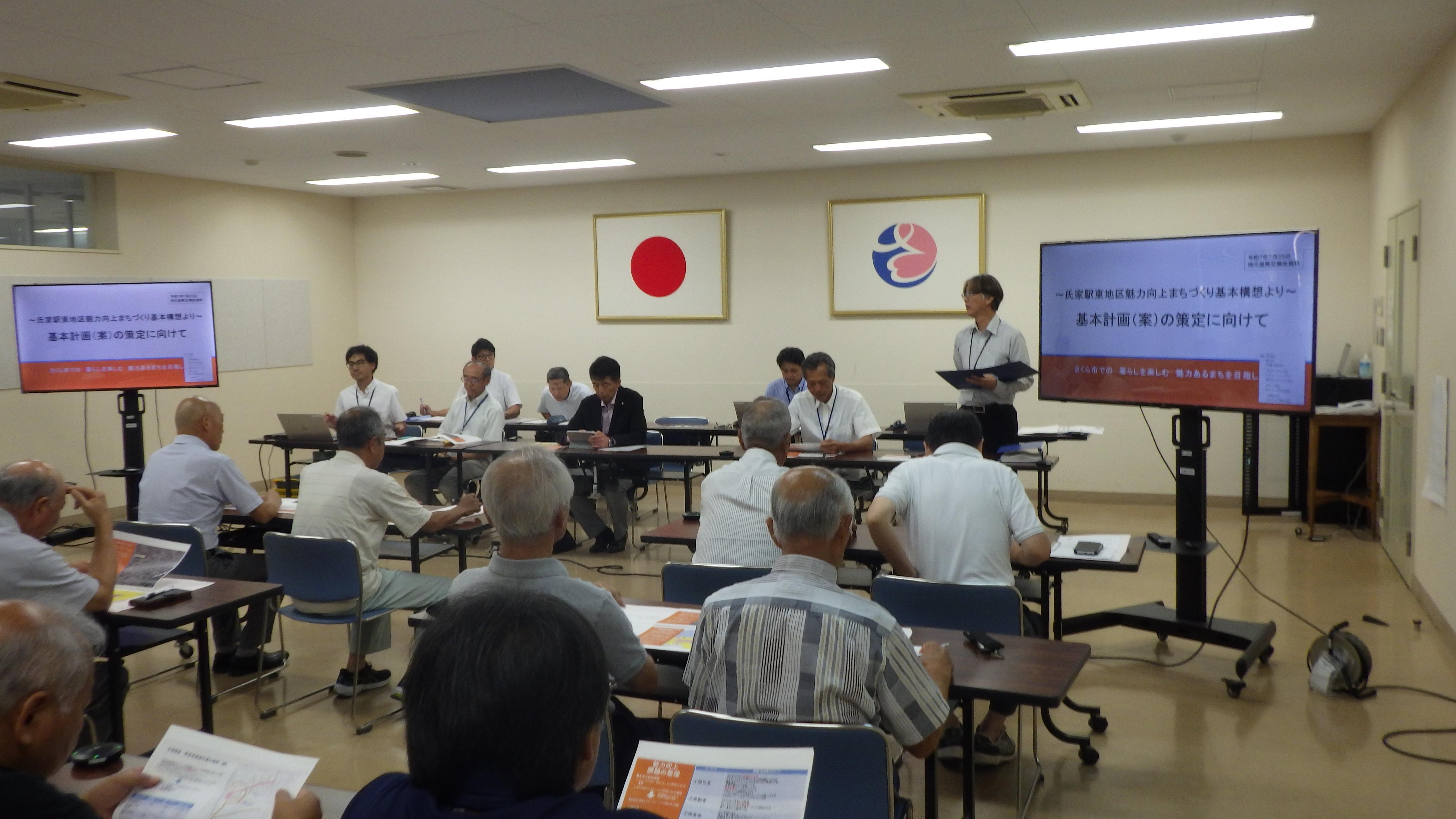 関係行政区や琴平通り商店街協力会の代表者との意見交換会