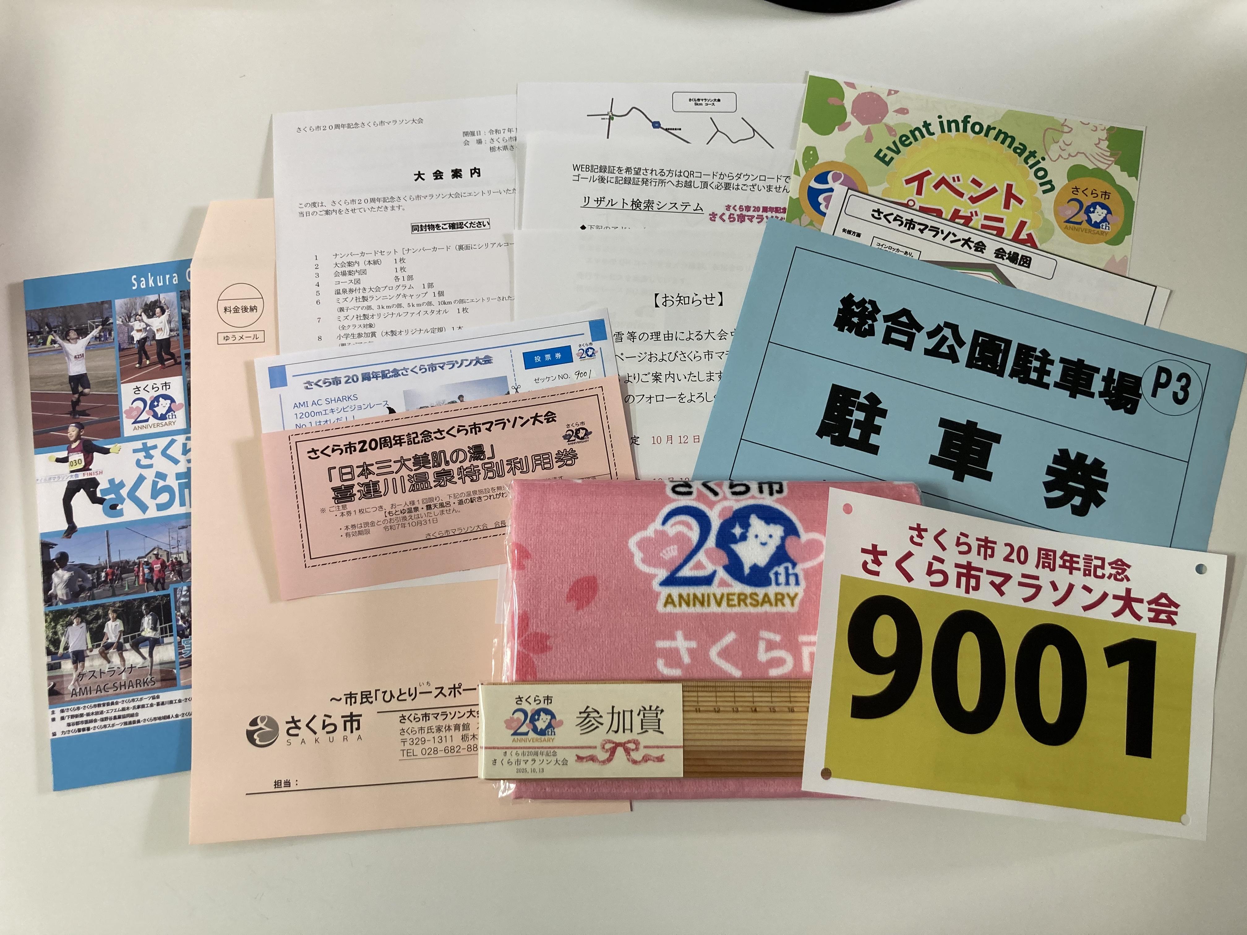 ナンバーカード(ゼッケン)等の写真 ナンバーカード(ゼッケン)等の写真