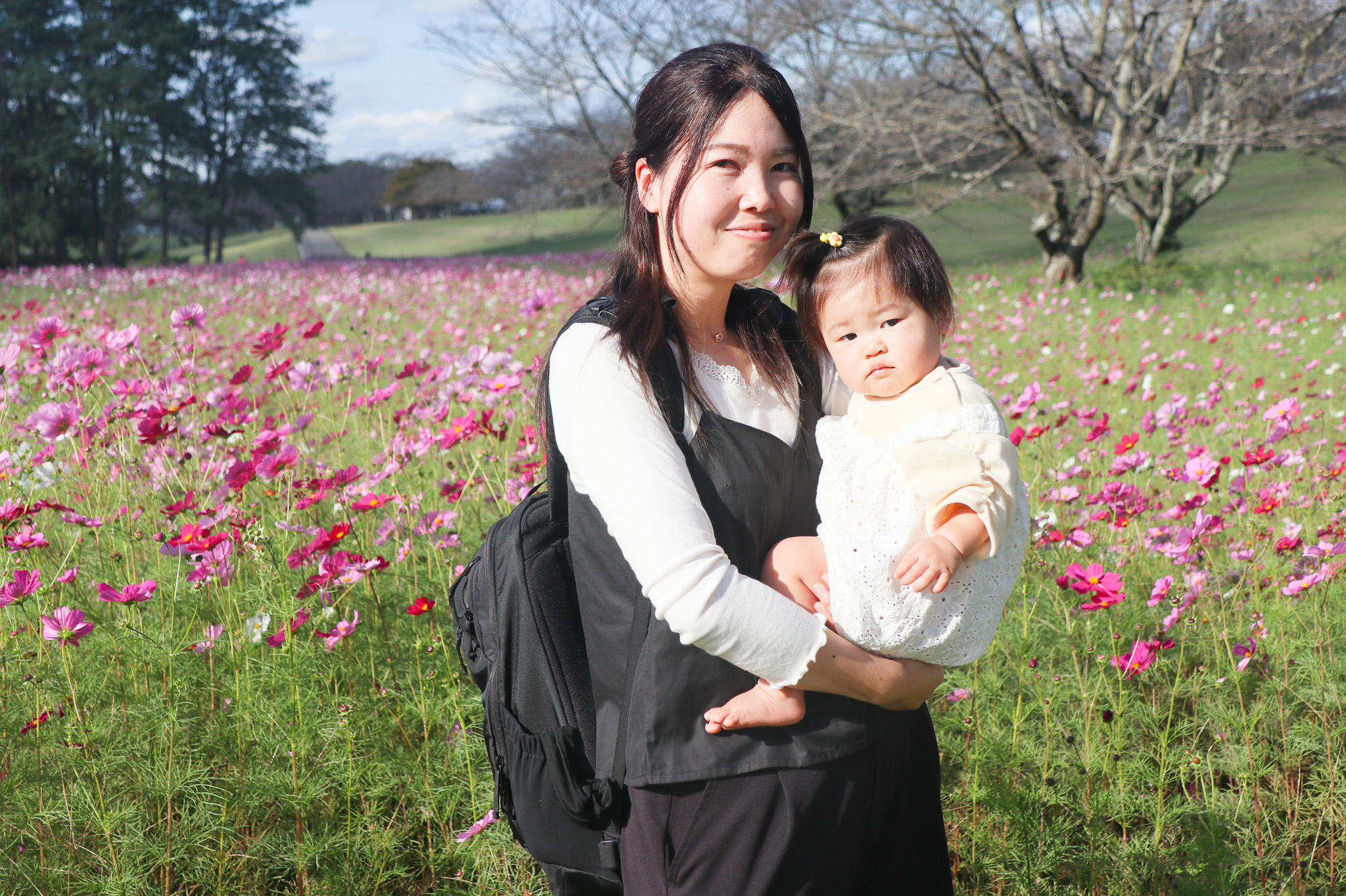 コスモス撮影会(3)_お母さんとお子さん