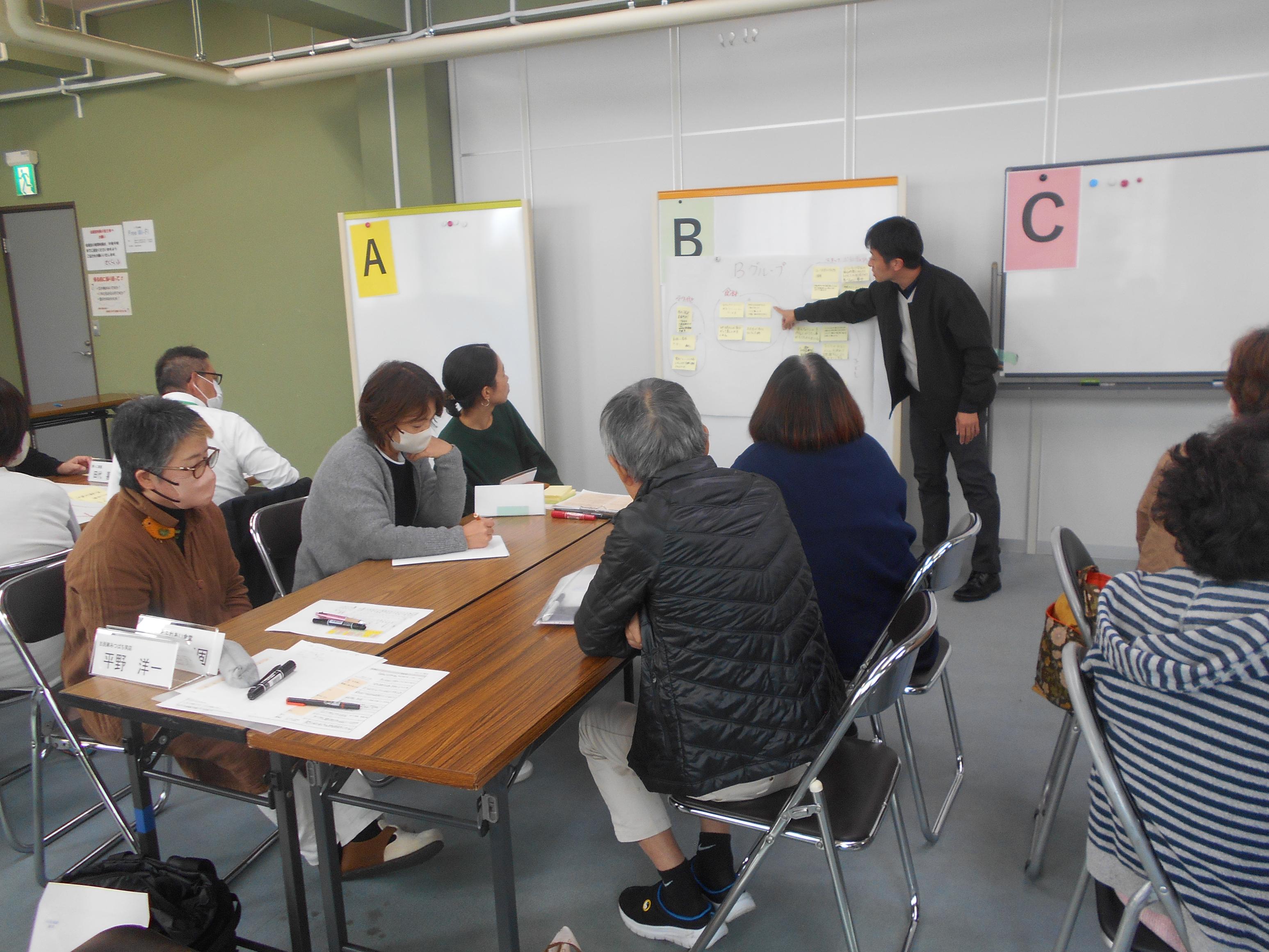 ワークショップ後、グループごとの発表と質疑応答の様子_3 ワークショップ後、グループごとの発表と質疑応答の様子_3