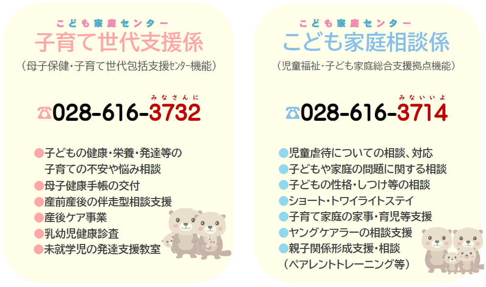 子ども家庭センターの係別対応内容