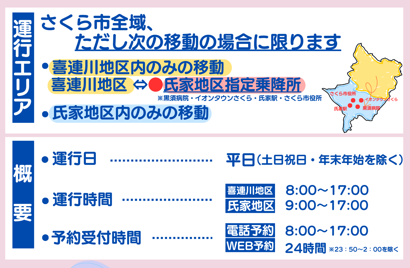 デマンド交通運行エリア等チラシ デマンド交通運行エリア等チラシ